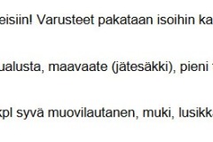 varustelista